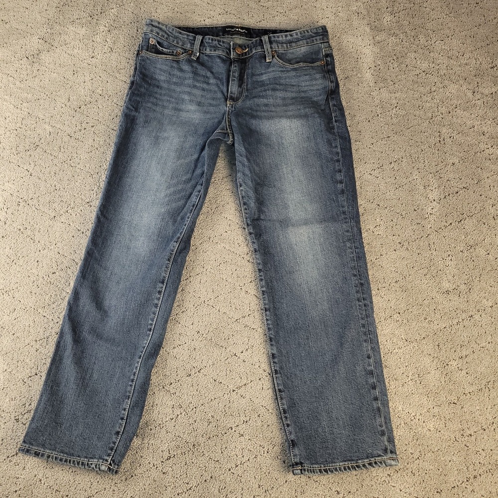 Lucky Brand Jeans Womens 10 Blue Sweet Crop Dark Wash Mid Rise Stretch Denim
